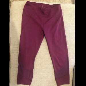 Athleta Magenta Leggings w/Mesh & Cutout Detail